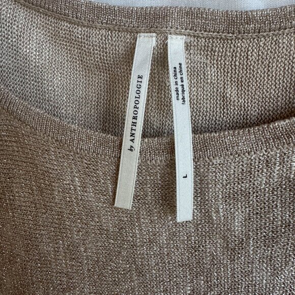 Anthropologie Alicia Gold Shimmer Pullover - Picture 3 of 5